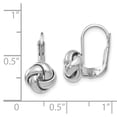 thumbnail image 2 of FB Jewels Leslie's 14k White Gold Polished Love Knot Leverback Earrings, 2 of 2
