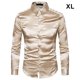 thumbnail image 3 of Guardurnaity Slim Fit Camisetas de manga larga para hombres - Camisa de satén para hombres transpirable y lavable a máquina Camisa formal de manga Camisetas caqui SG, 3 of 6