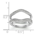 thumbnail image 7 of 14K White Gold Ring Band Wedding Diamond Round Guard, Size 6, 7 of 7