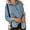 Sky Blue, variant on Avamo Ladies Jean Shirt Button Down Cowboy Lapel Neck Denim Loose Tunic Blouse Holiday Tops Black L