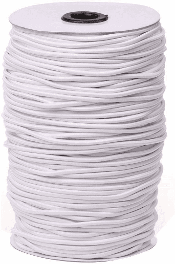 DOLL stringing elastic 5mm ROUND stretch shock CORD white SOLD by the 3 yard Lot 