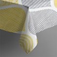 thumbnail image 4 of Yellow and Gray Geometric Quatrefoil Pattern Rectangle Tablecloth 60"x102",Waterproof Polyester Rectangle Table Cloth, Wipeable Spillproof Polyester Tablecloth for Dining, Camping, Indoor and Outdoor, 4 of 6