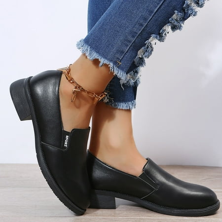 

SlipOn Women Single Round Breathable Toe Shoes Casual Flat Comfortable Solid Color Women s Casual Shoes