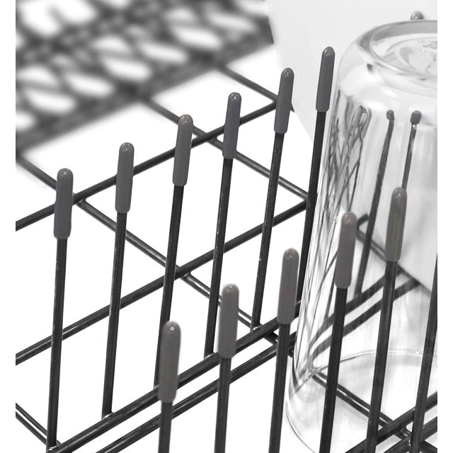 Tapas para rejillas de lavavajillas, paquete de 100 tapas para dientes de lavavajillas, rejillas universales de PVC, pasadores protectores antióxido y antiarañazos, color gris ZefeiWu 8390613066022