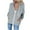 Gray, variant on Yyeselk Casual Womens Sweatshirts Trendy Pure Color Full Zip Hoodies Fashion Long Sleeves Drawstring V-Neck Cardigan Shirts with Pocket Army Green XL