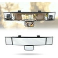 thumbnail image 1 of 15" Rear View Mirror with Baby Mirror,Car Panoramic Rearview Mirrors Extender,Clip on Large Wide Angle Rear View Mirror for Truck Car and SUV (White) White 15" Square Corner, 1 of 5