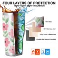 thumbnail image 7 of 30oz Pioneer Flower Tumblers Stainless Steel Tumbler with Lid and Straw,Vacuum Insulated Double Wall Travel Tumbler Cups Mug with Cleaning Brush for Coffee,Tea, 7 of 7