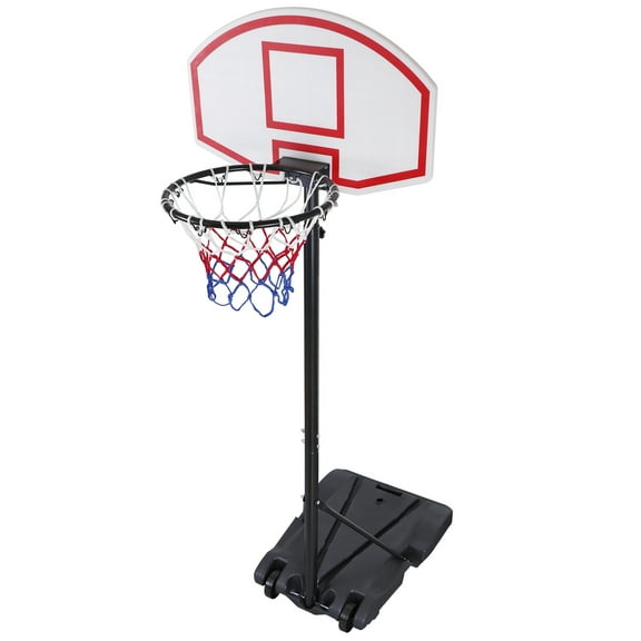 XiHuaZhaoChen  Portable Basketball Hoop Stand for Kids Juniors Height Backboard Starter Basketball System w/Wheels Indoor Outdoor