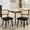 Velvet | Black 2Pcs, variant on Set of Natural Rattan Dining Chairs with Upholstered Velvet/Faux Leather Seats, So-Lid Wood Legs, 330lb Capacity, Ergonomic Cane Backrest for Home & Restaurant
