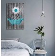 thumbnail image 5 of Bathroom Wall Art Daisy Canvas Pictures Modern Flower Bathtub Artwork Rustic Wood Board Background Contemporary Wall Art Decor Bedroom Living Room Office Home Framed Ready to Hang Blue 16" x 24", 5 of 5