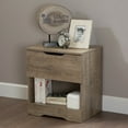 thumbnail image 2 of South Shore Holland 1-Drawer Nightstand - End Table with Storage Brown, 2 of 9