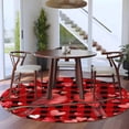 thumbnail image 3 of Round Area Rugs Collection 5 Ft, Valentine's Day Birds Non-Slip Residential Carpet, Love Branches Red Black Buffalo Plaid Indoor Crawling Mats Runner Rugs for Living Room/Dining Room/Bedroom, 3 of 8