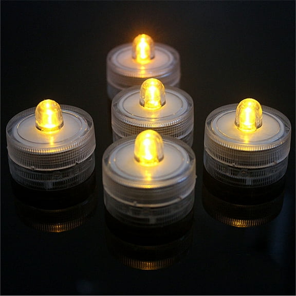 Apmemiss Clearance 12Pcs Mini Submersible Led Lights, Multicolor Underwater Tea Lights Candles, Waterproof Submersible Tea Lights Battery Operated Submersible Pool Lights for Wedding Festival Party