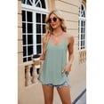 thumbnail image 3 of Anbech Women Double Shoulder Straps Tank Tops Flowy Scoop Neck Tanks Eyelet Sleeveless T-Shirts, 3 of 8