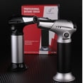 thumbnail image 2 of Hweilai Torche au Butane, Briquet de Cuisine Rechargeable, Compatible avec Tous les Réservoirs de Butane avec Verrou de Sécurité et Flamme Réglable pour Desserts, Crème Brûlée et Cuisson, Gaz Butane Non Inclus, 2 of 5