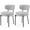 Grey, variant on Aidoly Set of 2 Curved Back Dining Chairs - Plush Circular Seat with Metal Legs for Vanity & Living Room, Beige