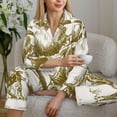 thumbnail image 6 of Lsque Cattle Drive By Two Cowboys 1 Pattern Long Sleeve Pajama Set for Women - Soft 2-Piece Sleepwear and Loungewear Set with Pockets, Comfy Nightwear-Medium, 6 of 7