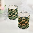 thumbnail image 2 of Yayeee 2 Pack Qtip Holder Bathroom Cotton Swab Canister with Lid Clear Dispenser Set, Green Abstract Shapes, 2 of 6