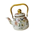 thumbnail image 3 of Tetera de esmalte, hervidor de agua caliente, diseño clásico retro, tetera resistente de 1,2 l, cafetera para cocina, hogar, oficina, agua caliente. Estilo C, 3 of 8