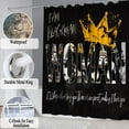 thumbnail image 3 of Black King Shower Curtain Sets, Cool Man Bahtroom Accessories Sets with Shower Curtain and Rugs, Toilet Lid Cover, Bath Mat, Powerful African American Fabric Valentines Shower Curtains with Hooks, 3 of 6