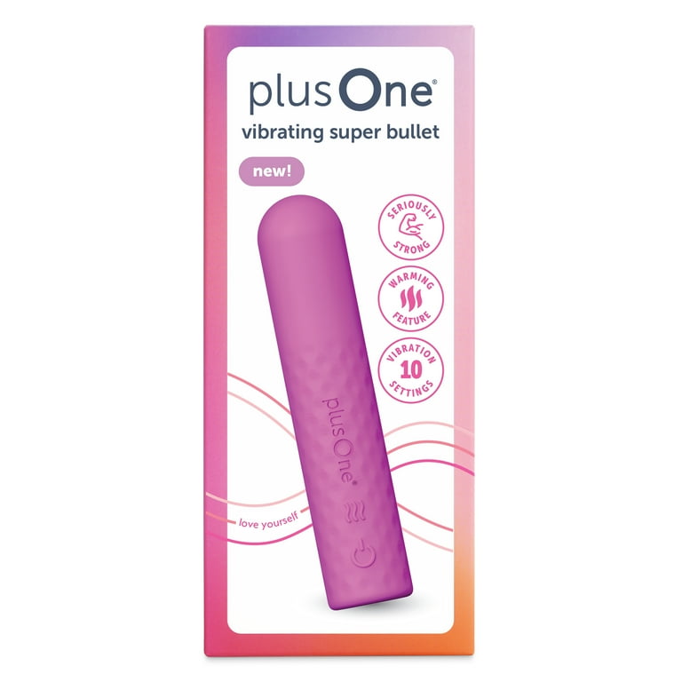 plusOne SUPER Bullet Vibrator with Warming Heat Setting, 10 Vibration  Settings, Waterproof