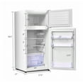thumbnail image 3 of Costway 2 Doors 3.4 cu ft. Unit  Compact Mini Refrigerator Freezer Cooler, 3 of 9