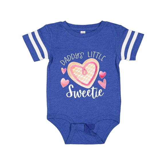 Inktastic Daddy's Little Sweetie with Pink Heart Cookie Boys or Girls Baby Bodysuit