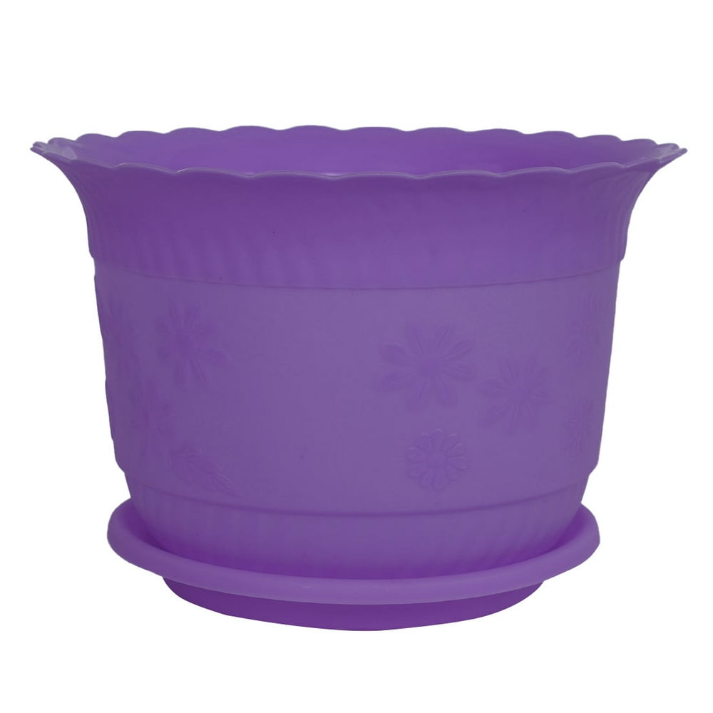 Home Office Garden Plastic Floral Pattern Cactus Aloe Plant Flower Pot