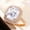 Q190 white + rose gold, variant on Classic Cocktail Bridal For Women For Her Dazzling Shiny AAA Zircon Cubic Zirconia Ring Elegant Gift With Gift Packaging