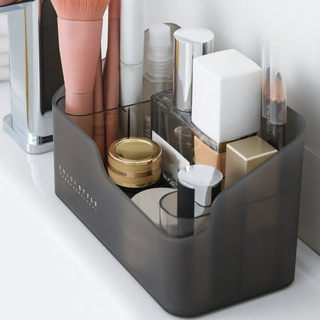 Plastic Cosmetic Organizer Storage Center with Sections for Bathroom Countertops Vanity