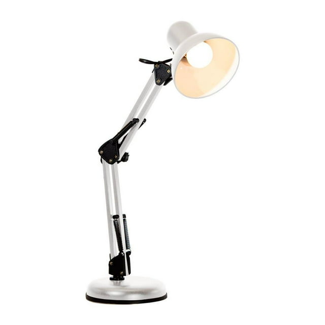 Lámpara de escritorio flexible, ajustable, acabado blanco, E27 40W 1 luz