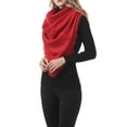 thumbnail image 3 of Coofit Winter Scarf Square Tassel Artificial Wool Solid Color Shawl Scarf Blanket Scarf, 3 of 10