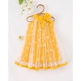 thumbnail image 3 of Baby Girls Clothes Toddler Girls Tulle Dress 3T Girls Summer Halter Dress 4T Girls Sleeveless Solid Color Floral Dress Yellow, 3 of 9