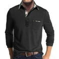 thumbnail image 2 of Ccpelsie Long Sleeve Henley Shirts for Men - Casual Fashion Crew Neck Men's Full Sleeve Tshirts Z3-Black,XL, 2 of 7