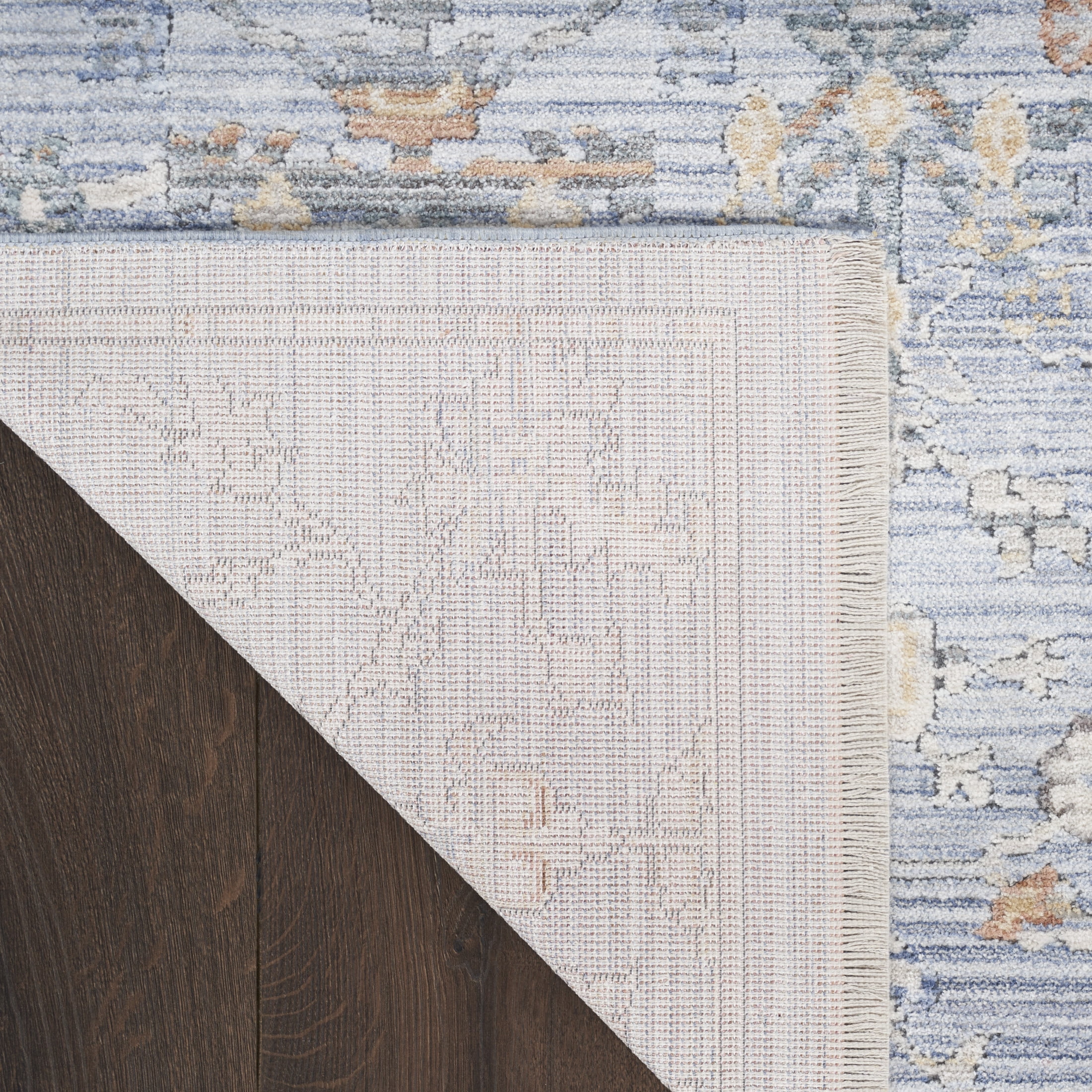 Nourison Elegant Heirlooms 2'2" x 8' Blue Ivory Vintage Indoor Rug
