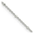 thumbnail image 7 of 925 Sterling Silver 1.25mm Rolo with Beads Chain Anklet, 7 of 7