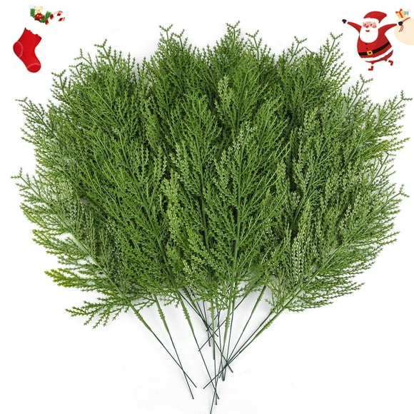 Ramitas artificiales de pino Hananona, 40 unidades, 35 cm, color verde
