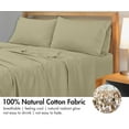 thumbnail image 5 of Royale Linen 300 Thread Count 100% Long Staple Combed Cotton Flat Sheet -Super Soft - Top Sheet - Queen Flat Sheet Sold Separately - Breathable, Cool & Crisp Percale Flat Sheet Only (Queen,SageGreen), 5 of 10