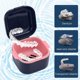 thumbnail image 4 of Estuche para dentaduras postizas Bañera dental con filtro Contenedor de almacenamiento portátil para dentaduras postizas Estuche higiénico para dentaduras postizas de doble propósito para almacen, 4 of 5