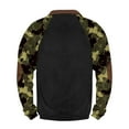 thumbnail image 4 of Htigea Mens Camo Sweatshirts Casual 1/4 Zip Long Sleeve Shirts Black,S, 4 of 4