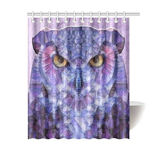 Suttom Polygon Owl Bathroom Shower Curtain 60x72 Inch Walmart Com Walmart Com