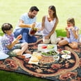thumbnail image 4 of Beach Blanket Waterproof Picnic Blankets Sandproof Large Mat with Drawstring Bag Camping Grass Travel Hiking Park 78"x78" Bohomia Mandala Pattern, 4 of 6