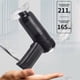 thumbnail image 5 of Inicio Aspiradora de coche | Mini aspiradora de mano portátil USB recargable inalámbrica para computadora de escritorio para automóvil | Potente succión | Ligereza | 2 boquillas | Negro | los, 5 of 7