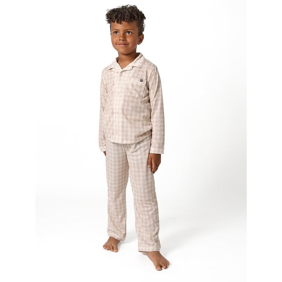 Modern Moments by Gerber Gender Neutral Long Sleeve Coat Pajama Set, 2-Piece, Sizes 12 Months - 5T