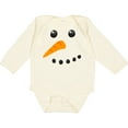 thumbnail image 3 of Inktastic Snowman Face Boys or Girls Long Sleeve Baby Bodysuit, 3 of 5