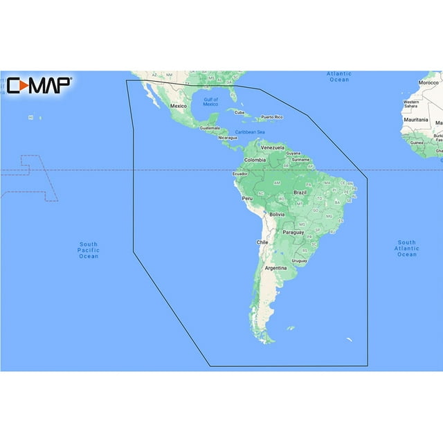 Gráfico C-MAP M-SA-Y038-MS Descubra Sudamérica y el Caribe