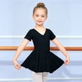 thumbnail image 2 of Leey-World Ballet Leotards For Girls Dance Leotard With Skirt Toddler Ballet Outfit Bow Back(7-8 Years,Black), 2 of 7