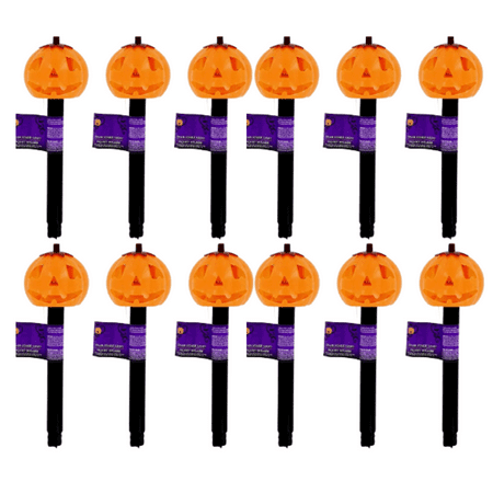 

Greenbrier International Halloween Jack O Lanterns Spooky Solar Stake Lights Outdoor Waterproof Security Lights for Garden Pathway Lights and Landscape Decoration for Trick or Treaters- 12 Ct