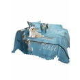 thumbnail image 2 of Farmhouse Wooden Grain Couch Cover, Vintage Shabby Chic Flower Blue Sofa Cover Blanket for 2 Seat Cushion, Sectional Sofa Slipcover Furniture Protector for Living Room Bedroom 71''x102'', 2 of 9