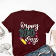 thumbnail image 5 of Delayuji 100 Days of School Shirt Women Teacher Tshirts Happy 100Th Days Shirt Celebration Appreciation Red L Polyester,Spandex Short Sleeve Shirts for Women, 5 of 5
